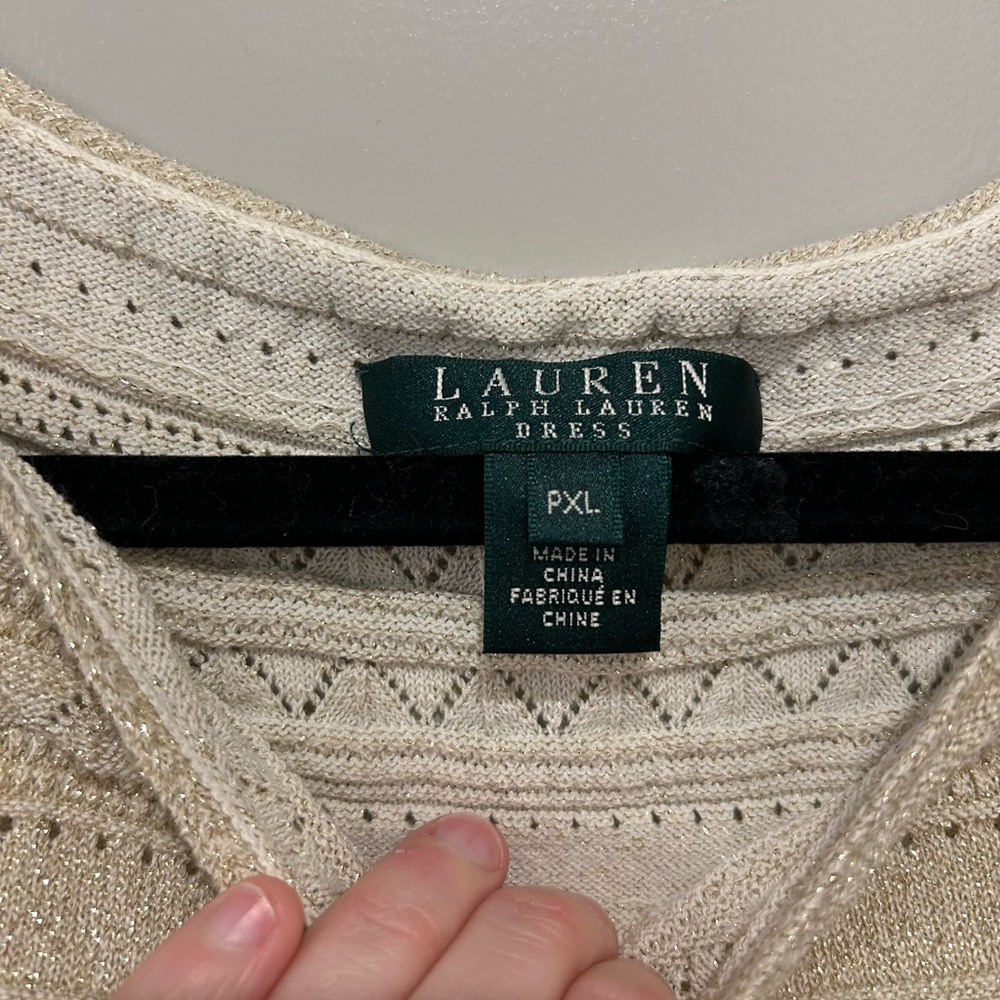 Lauren Ralph Lauren golden metallic Sleeveless Dress - Picture 2 of 4